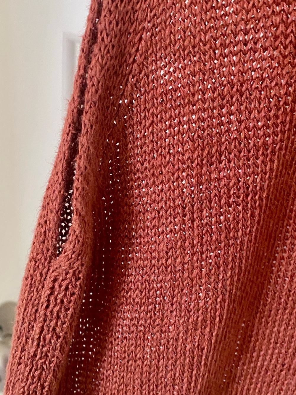 Poetry Sleeveless Delave Linen Knit top Vest Brown Chili size 10 EUC - Picture 8 of 16